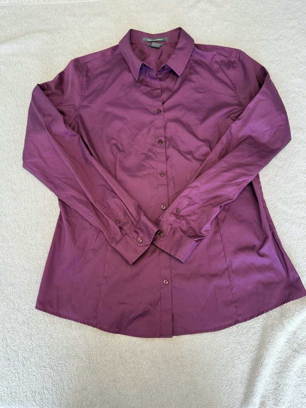 Eddie Bauer Deep Plum Button-Down Shirt